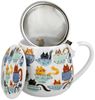 Duo-Gift Tasse Teacup Cats Teetasse mit Sieb und Deckel Porzellan 0,43 L, 1-tlg, 3-tlg. Bild 2