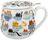 Duo-Gift Tasse Teacup Cats Teetasse mit Sieb und Deckel Porzellan 0,43 L, 1-tlg, 3-tlg. Bild 3