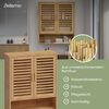 Bellamio 'Newa' Badezimmer Hängeschrank, Bambus, natur, 66x21x59 cm, Badezimmerschrank mit 3 Ablagefächern Bild 3