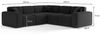 Ecksofa Designersofa CELES PREMIUM in Stoff Scala Sandgrau Seite Universal Bild 3