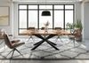 Esstisch Akazie 200x100x76 natur lackiert / Epoxid schwarz, Kreuzgestell 2 anthrazit matt EPOXY Bild 3