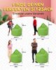 PATCH HOME Sitzsack Tropfenform – XXXL – Kiwigrün, bequemer Sitzsack aus Luxus-Polyester-Gewebe, bereits befüllt Bild 3