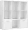 vidaXL Bücherregal Hochglanz-Weiß 98 x 30 x 98 cm Spanplatte [801122] Bild 4