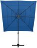 vidaXL Sonnenschirm mit Aluminium-Mast 4-lagig Azurblau 250x250 cm 313827 Bild 2