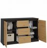 Raumhirsch Furniture Kommode Sideboard 120 cm breit (Maße 40 x 120 x 75 cm mit 2 Türen, 3 Schubladen), verschiedene Farben Bild 3