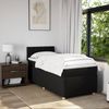 vidaXL Boxspringbett mit Matratze Schwarz 80x200 cm Stoff 3288816 Bild 4