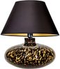 Tischlampe Glas bauchig gefleckt mit Lampenschirm schwarz Bild 3