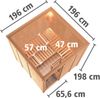 Karibu Sauna Rodin ohne Ofen Energiespartür Bild 2
