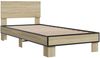 vidaXL Bettgestell mit Kopfteil Sonoma-Eiche 80 x 200 cm Holzwerkstoff 8009083 Bild 3