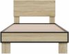 vidaXL Bettgestell mit Kopfteil Sonoma-Eiche 80 x 200 cm Holzwerkstoff 8009083 Bild 4