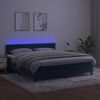 vidaXL Boxspringbett mit Matratze & LED Dunkelblau 180x200 cm Samt 3134541 Bild 4