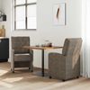 vidaXL Esszimmerstühle mit Rollen 2 pcs Dunkelgrau 58 x 67 x 97 cm 42017863 Bild 3