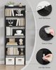 Bücherregal, 7-stöckiges bücherregal Holz, Buch Regal, Hölzernes Standregal für Schlafzimmer, Wohnzimmer und Arbeitszimmer 24 x 60 x 182 cm Schwarz Bild 5