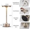 ZMH Nachttischlampe Kabellos Tischlampe Akku - LED Tischleuchte Touch Dimmbar Lampe mit USB Aufladbar Batterie Tischlampen Nickel für Modern Fensterbank Wohnzimmer Kinderzimmer Schlafzimmer Bild 2