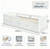 OTTO home Stauraumbett Cocolino, Daybett, Stauraumbett, Kinderbett, Einzelbett, Funktionsbett, mit Lattenrost, ausziehbarer Schublade, Liegefläche 90 x 200 cm Bild 3