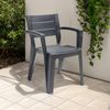 Dmora Gartenstuhl Camogli, Gartensitz, Outdoor-Stuhl, Outdoor-Sessel, Made in Italy, 60x58 h79 cm, Anthrazit Bild 2