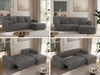 Ecksofa mit Schlaffunktion, Bettkasten und losen Kissen für das Wohnzimmer - TRENTINO - Dunkelgrau Cord - rechts Bild 2