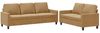 vidaXL 2-tlg. Sofagarnitur mit Kissen Braun Samt 3201523 Bild 2