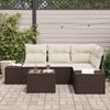 vidaXL Gartensofa-set 5 pcs Braun Poly-Rattan 3347048 Bild 3