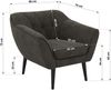 Polstersessel PIRS 1 skandinavischer Design 1-Sitzer, Sessel mit Wellenfederung, schwarze Füße, Einzelsessel, Hoher Sitzkomfort - Dunkelgrau Velvet Bild 5