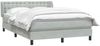 vidaXL Boxspringbett mit Matratze Hellgrau 160x220 cm Samt 3317907 Bild 3