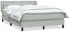 vidaXL Boxspringbett mit Matratze Hellgrau 160x220 cm Samt 3317907 Bild 2