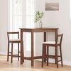 vidaXL Barhocker mit Kissen 2 Stk. Braun Massivholz Gummibaum 4102584 Bild 3