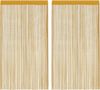 vidaXL Fadenvorhänge 2 Stk. Golden 100x250 cm 4102035 Bild 2