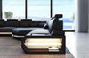 Mini Sofa Asti in Leder - Echtleder - schwarz-weiß - Rechts Bild 4