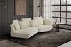 KAWOLA Sofa GARBO Designsofa Stoff cremeweiß links offen 92 x 158 x 280 cm Bild 4
