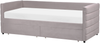 Tagesbett mit Stauraum Samtstoff MARRAY 90x200 cm Hellgrau Bild 5