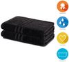 Lavea 2er Set Duschtuch 70x140 cm, Frottierserie Elena, Schwarz Bild 2