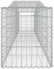vidaXL Gabione mit Hochbogen 400x50x60/80 cm Verzinktes Eisen 153413 Bild 4