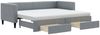 vidaXL Tagesbett Ausziehbar mit Schubladen Hellgrau 80x200 cm Stoff 3196627 Bild 2