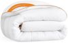 SONGMICS HOME Bettdecke, Steppbettdecke mit 8 Schlaufen, 300 GSM Decke, Einzelbettdecke, mit Karosteppung, wolkenweiß, 200 x 135 cm TDC011W01 Bild 2