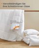SONGMICS HOME Bettdecke, Steppbettdecke mit 8 Schlaufen, 300 GSM Decke, Einzelbettdecke, mit Karosteppung, wolkenweiß, 200 x 135 cm TDC011W01 Bild 5