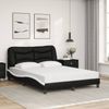 vidaXL Bett mit Matratze "Hvar" Schwarz und Weiß 140x200 cm Kunstleder 3208729 Bild 3
