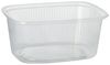 100 Verpackungsbecher, PP eckig 250 ml 4,9 cm x 8,1 cm x 10,8 cm transparent Bild 1
