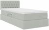 vidaXL Aufbewahrungsbett mit Matratze Hellgrau 90 x 200 cm Samt 3370791 Bild 5