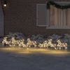 vidaXL LED Rentiere mit 40 LEDs 7 pcs Gold PET 3399389 Bild 3