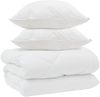 vidaXL Winterbettdecke mit Kissen 3 pcs Weiß Mikrofaser 3377821 Bild 2