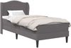 vidaXL Bettrahmen mit Kopfteil Grau 100 x 200 cm Kunstleder 3415142 Bild 2