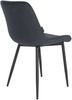 Esszimmerstuhl WIKIL Samt - 80x51x60cm, schwarz, Samt Metall matt schwarz Gestell Stühle Esszimmerstühle Stuhl Esszimmer Esstisch Stühle Küchenstuhl Bild 5