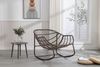 Outdoor Rattan Schaukelstuhl 110x95x80 cm – gepolsterte Sitzschaukel in Dunkelblau Bild 5