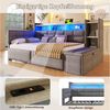 Merax Daybett mit LED Lichtleiste, USB & Typ-C, Samt (Schlafsofa Sofabett Jugendbett Kinderbett, 1 tlg) Bild 4