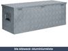 Aluminiumbox mit Deckel - Abschließbar | Alubox Deichselbox Alu Anhängerbox Werkzeugkiste Metall Transportbox Metallkiste, 110,5x38,5x40cm Silber Bild 2