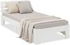 Einzelbett Holzbett 90x200 mit Lattenrost Weiß Kiefer Bett Bettgestell Massivholz Bild 1