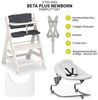 Hauck Hochstuhl Beta Plus White - Newborn Set Premium, Babystuhl ab Geburt mit Neugeborenen Aufsatz, Sitzpolster & Essbrett Bild 2