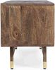 TV-Board aus Mangoholz, klassisches Design, naturfarben, 140 cm, goldene Akzente, Bizzotto Bild 5