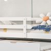 Hausbett mit Ausziehbett (209 × 97 × 130 cm) – Push-Pull Schiebebett aus Massivholz (Kiefer), praktisches Rollbett, Weiß&Natur Bild 5